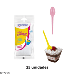 CUCHARITA PLASTICA ROSA 25UNID STRAWPLAST (CJA X 40)