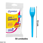TENEDORCITO PLASTICO CELESTE STRAWPLAST (CJA 20X50UNI)