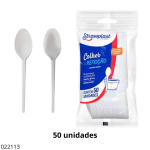 CUCHARA BLANCO DESCARTABLE GRANDE STRAWPLAST 50UN (CJA 20X50)
