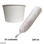 POTE POLIPAPEL S/DISEÑO 240ML (25 UND)
