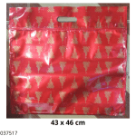 BOLSA METALIZADA C/CIERRE NAVIDEÑO 46X43CM