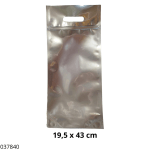 BOLSA METALIZADO C/CIERRE PLATA 19.5X43CM