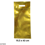 BOLSA METALIZADO C/CIERRE DORADO 19.5X43CM