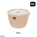 TAPPER C/TAPA REDONDO 5.5LT CREMA UZ