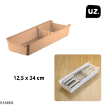 ORGANIZADOR DE GAVETA P/CUCHILLO UZ CREMA
