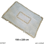MANTEL RECT. BORDE CON DISEÑO 150X220CM (61946-65)