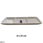 BANDEJA PORCELANA 3 DIVISORIAS ISAMENA ZD12321