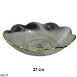 BOWL BORDE DORADO C/DISEÑO 27CM (B-50)