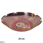 BOWL BORDE DORADO C/DISEÑO 24CM (B-53)