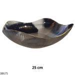 BOWL BORDE DORADO C/DISEÑO 25CM (XM-124)