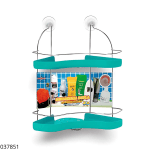 PORTA SHAMPO NIQUELAR 2 PISOS CROMADO 306-16