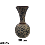 JARRON FLOREADO RAYAS MARRON 30 CM