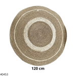 ALFOMBRA REDONDO 1 RAYA YUTE 120 CM BH8617