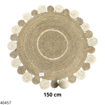 ALFOMBRA REDONDO BORDES CIRCULOS 150 CM BH8652