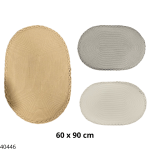 ALFOMBRA OVAL 60X90 CM COLORES VARIOS BH8655