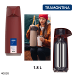 TERMO TRAMONTINA A BOMBA 1.8 L - BORDO - EXATA 61639/186