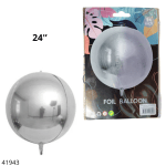 GLOBO PLASTIF 4D 24 PLATA CMO2365