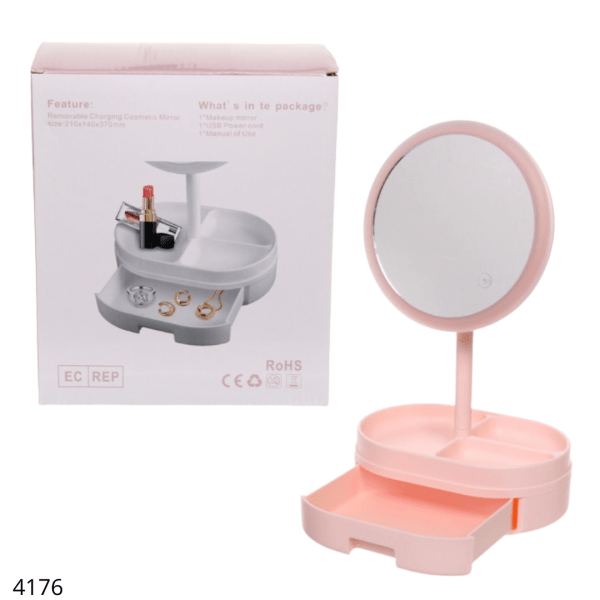ESPEJO DE MAQUILLAJE C/ANGULO AJUSTABLE (GL80405-1)