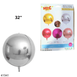 GLOBO PLAST 4D 32 PLATA A1540