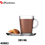 TAZA 385 ML CON BANDEJITA DE VIDRIO (95781)