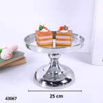 PEDESTAL DE DULCES PLATEADO 25CM (F1690-2)