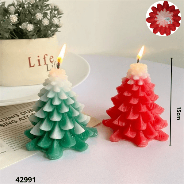 VELA DECORATIVA ARBOL NAVIDEÑO 15 CM (GL87245)