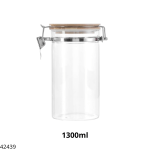 POTE HERMETICO C/TAPA BAMBU REDONDO 1300ML (PY-60337)