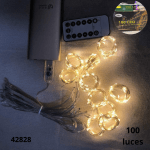 CORTINA LED MICROFIBRA 100 LUCES BLANCAS A CONTROL CARG. USB (82109)