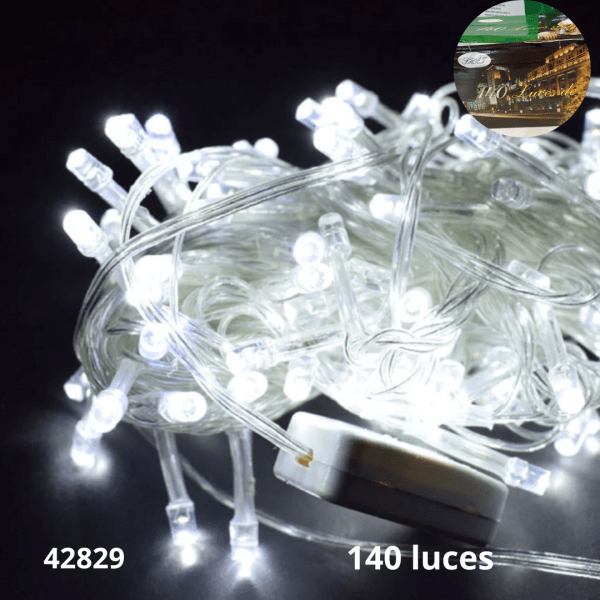 LUCES NAVIDEÑAS 140 LUCES BLANCAS LED (ZY70140-B)