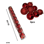 ESFERA NAVIDEÑA 8PCS (AD86123)