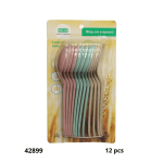 JUEGO DE CUCHARITAS PLASTICAS COLORIDO MEIJIE (12PCS) (Y3798)