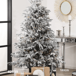 ARBOL NAVIDEÑO NEVADO C/LUZ 180CM (RML2502-180)