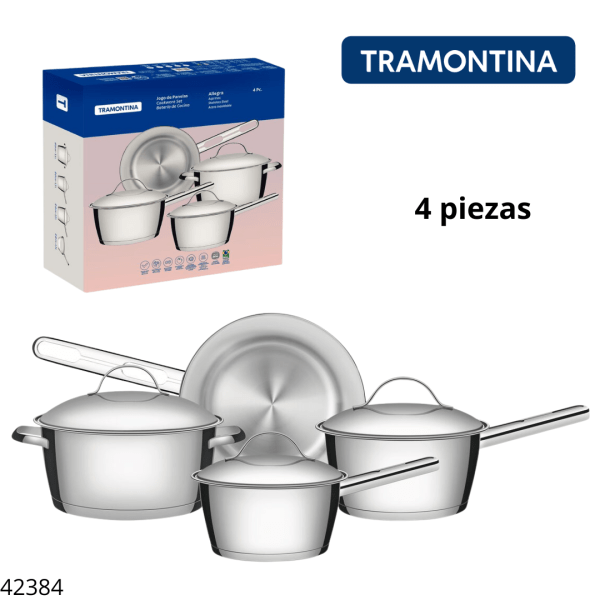 JUEGO DE OLLA ALLEGRA TRAMONTINA 65650/324 (4 PCS)