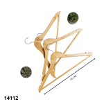 PERCHA D/MADERA HX (3PCS) (JHY-03)