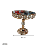 PEDESTAL DE DULCES DORADO 30CM (F1770-3)