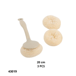 JUEGO DE ESPONJA C/MANGO 20 CM