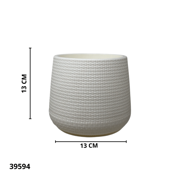 PLANTERA BLANCA 12CM (KD2211)