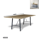 MESA DE MADERA 1.60CM PATA DE METAL (DT6289)