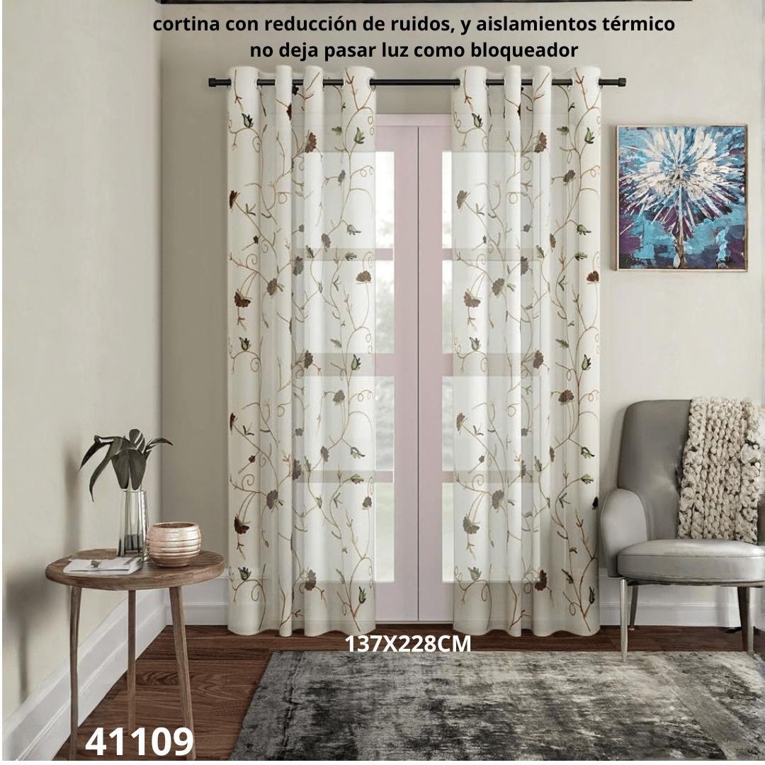 4421157701217 CORTINA BORDADA 137X228CM 02PA7012 - Imagen 1