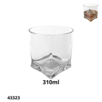 VASO CARRE PASABAHCE P/WISKY 310CC (41290)