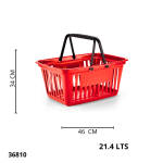 CANASTO P/ SUPER 21.4LT PLASNEW ROJO 8105