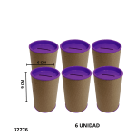 ALCANCIA CARTON LILA (PQT X6)