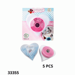 MOLDE GALLETA CORAZON QLUX L539 (5PC)