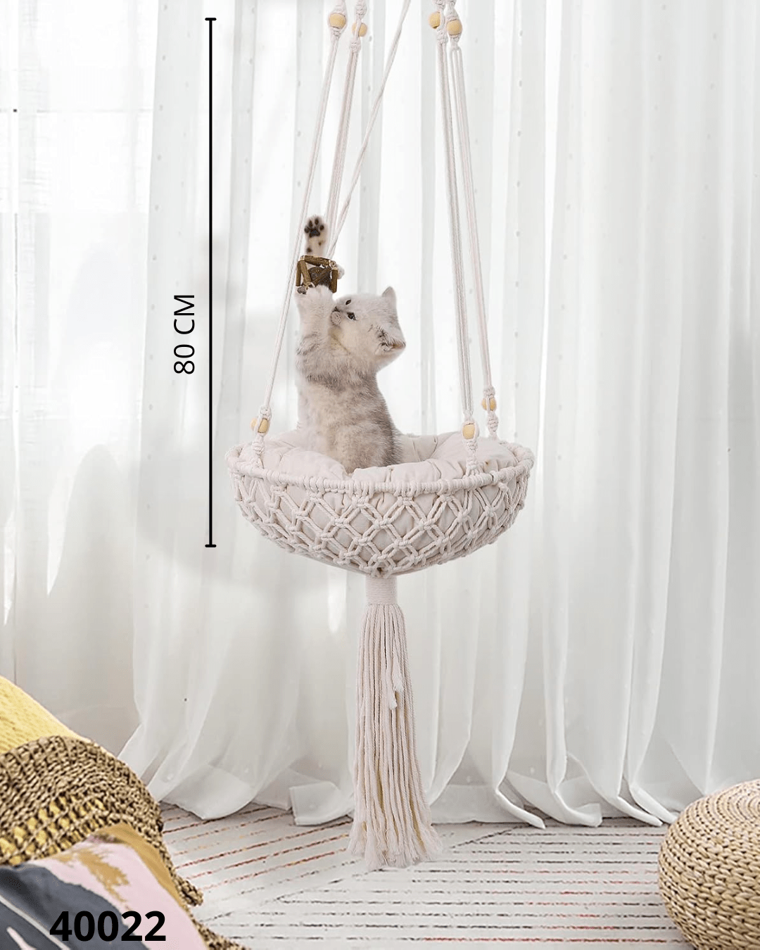 9166235713991 HAMACA P/GATO DE HILO 80CM (BA-1399) - Imagen 1