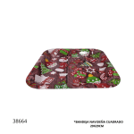 BANDEJA NAVIDEÑA CUADRADO 29X29CM (HX-HL29A)