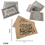 INDIVIDUAL DE YUTE 30X45CM C/ DISEÑO (VR-3208) (RP-3045)