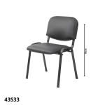 SILLA DE ESPERA CUERINA SIN APOYA BRAZO (E21PVC)
