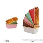 MOLDE MINI BUDIN DORADO RECTANGULAR GER893