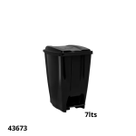 BASURERO JAGUAR A PEDAL 7LT NEGRO 3070