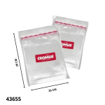 BOLSA ADHESIVA TRANSPARENTE 20X20CM CROMUS (100 UND)